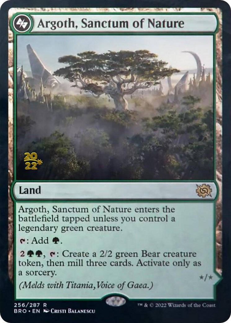 Argoth, Sanctum of Nature [The Brothers' War Prerelease Promos] | Yard's Games Ltd