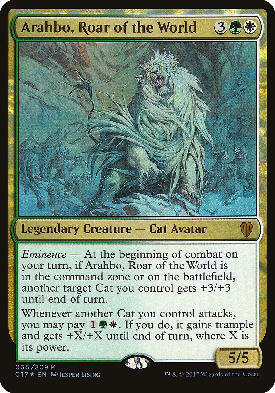 Arahbo, Roar of the World (Oversized) [Commander 2017 Oversized] | Yard's Games Ltd