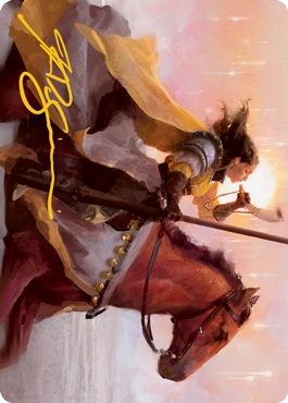 Sunrise Cavalier Art Card (Gold-Stamped Signature) [Innistrad: Midnight Hunt Art Series] | Yard's Games Ltd