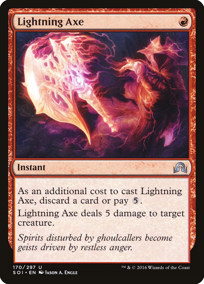 Lightning Axe [Shadows over Innistrad] | Yard's Games Ltd