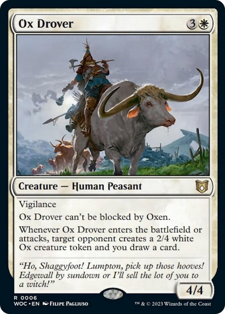 Ox Drover [Wilds of Eldraine Commander] | Yard's Games Ltd