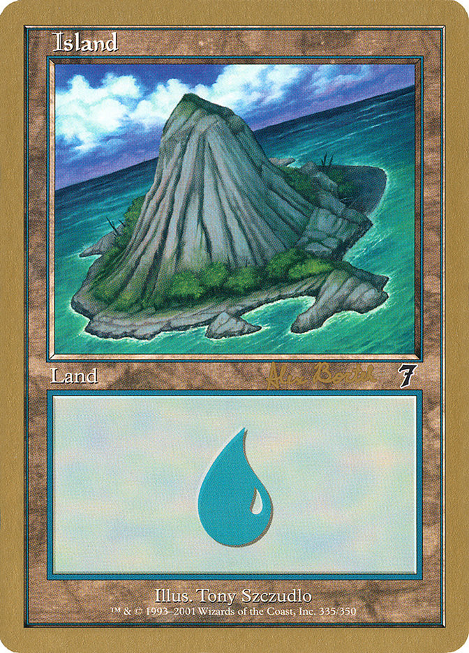 Island (ab335a) (Alex Borteh) [World Championship Decks 2001] | Yard's Games Ltd