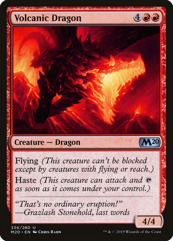 Volcanic Dragon [Core Set 2020] | Yard's Games Ltd