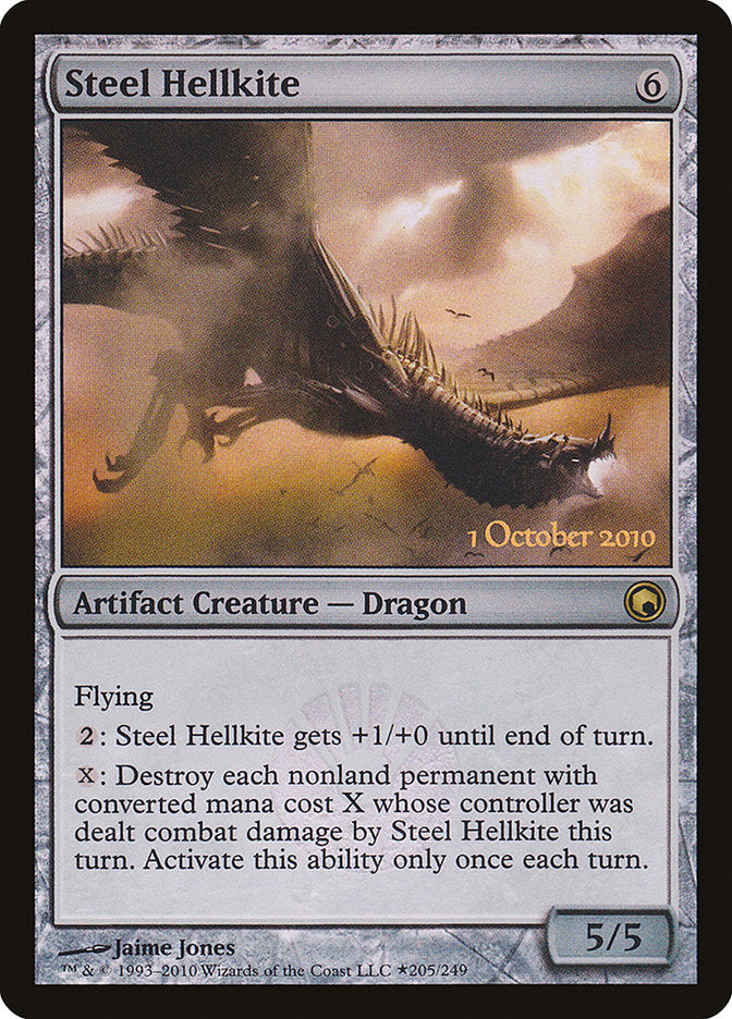 Steel Hellkite [Scars of Mirrodin Prerelease Promos] | Yard's Games Ltd