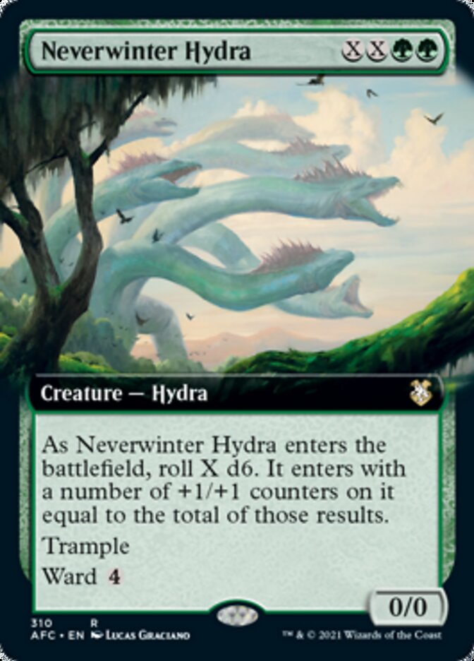 Neverwinter Hydra (Extended Art) [Dungeons & Dragons: Adventures in the Forgotten Realms Commander] | Yard's Games Ltd