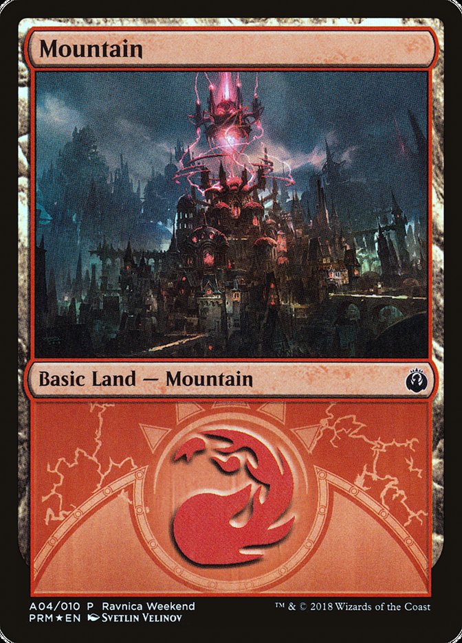 Mountain (A04) [Ravnica Allegiance Ravnica Weekend] | Yard's Games Ltd