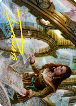 Cartographer's Survey Art Card (Gold-Stamped Signature) [Innistrad: Crimson Vow Art Series] | Yard's Games Ltd