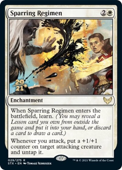 Sparring Regimen [Strixhaven: School of Mages Prerelease Promos] | Yard's Games Ltd