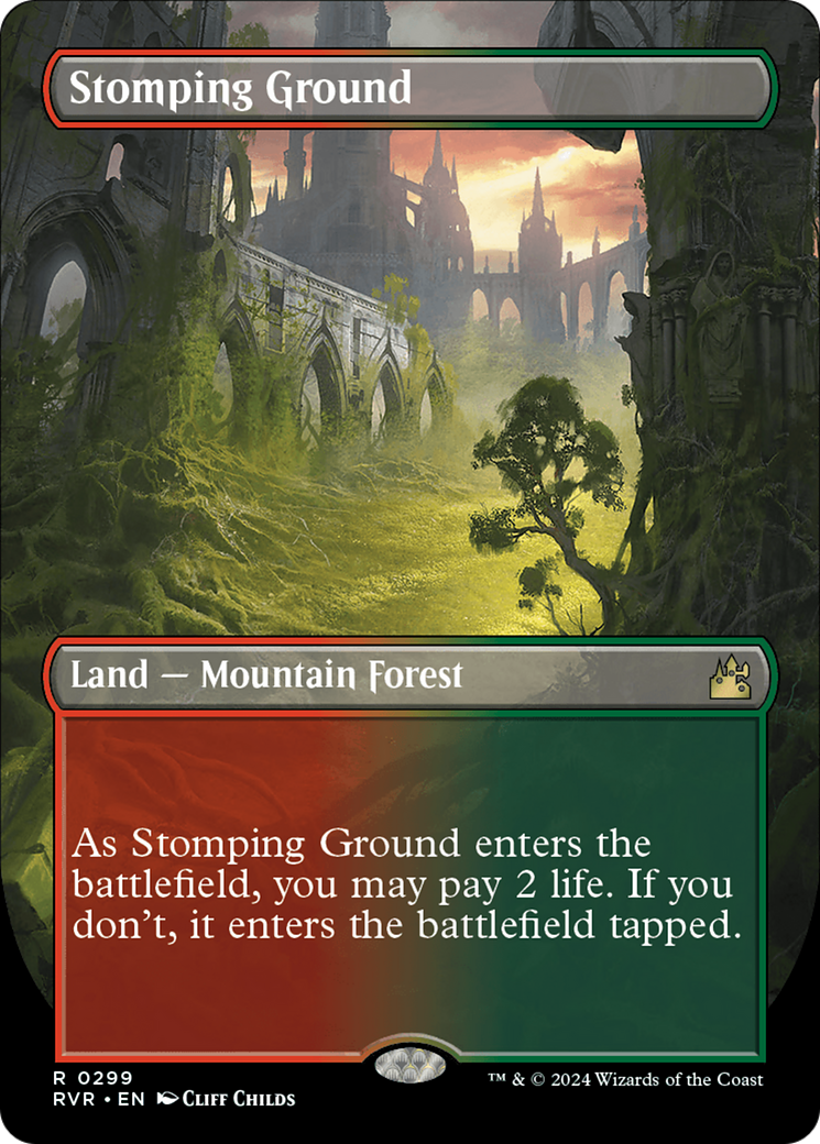 Stomping Ground (Borderless) [Ravnica Remastered] | Yard's Games Ltd