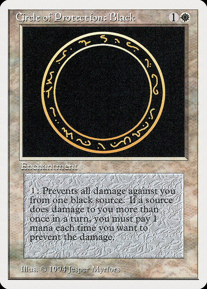 Circle of Protection: Black [Summer Magic / Edgar] | Yard's Games Ltd