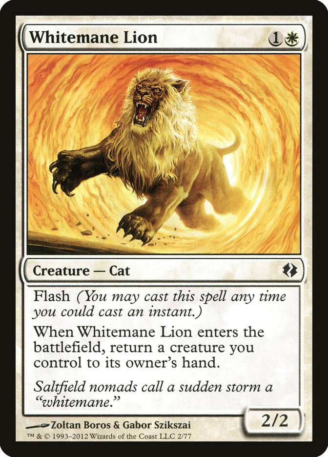 Whitemane Lion [Duel Decks: Venser vs. Koth] | Yard's Games Ltd