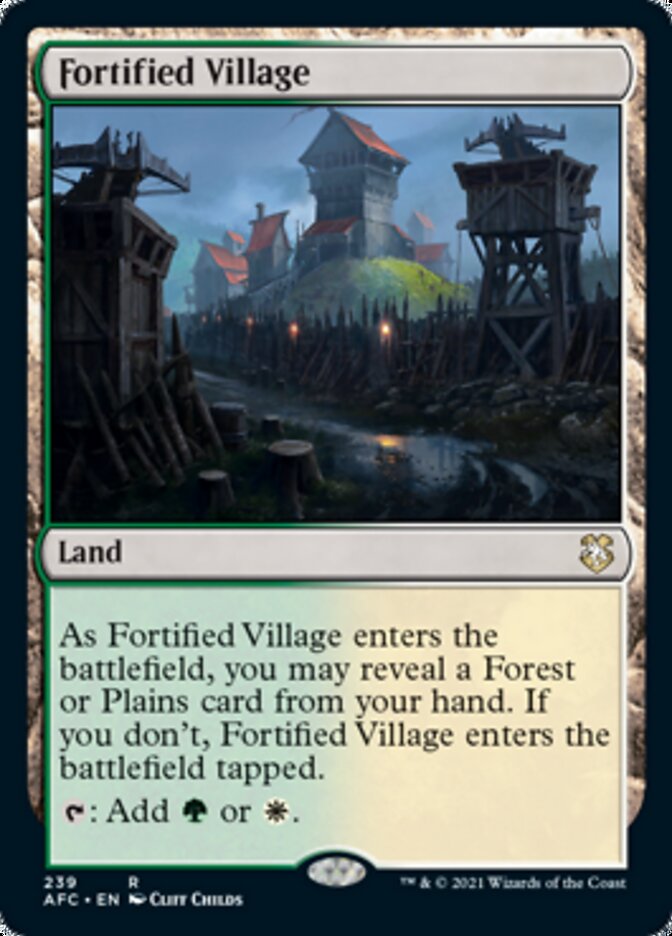 Fortified Village [Dungeons & Dragons: Adventures in the Forgotten Realms Commander] | Yard's Games Ltd