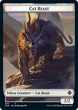 Elf Warrior // Cat Beast Double-Sided Token [Starter Commander Decks] | Yard's Games Ltd