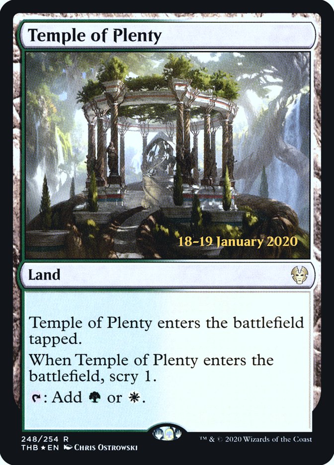 Temple of Plenty [Theros Beyond Death Prerelease Promos] | Yard's Games Ltd