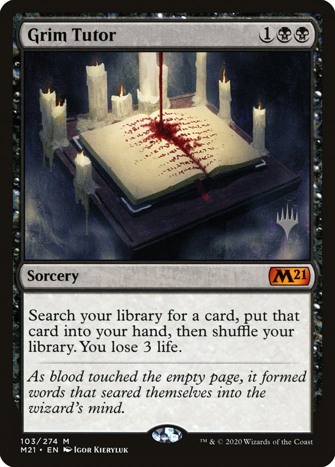 Grim Tutor (Promo Pack) [Core Set 2021 Promos] | Yard's Games Ltd