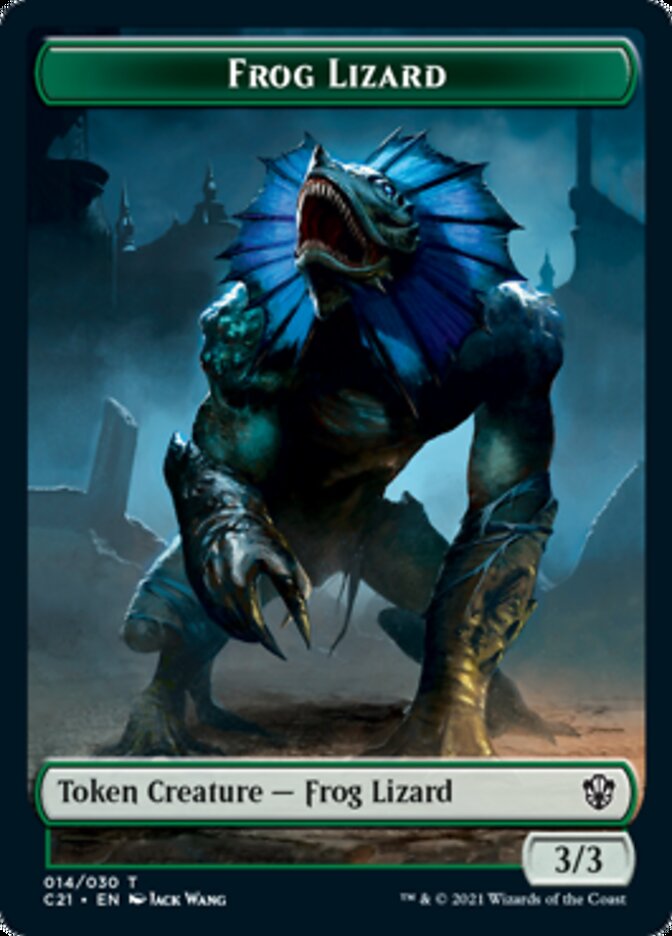 Frog Lizard // Elephant Double-Sided Token [Commander 2021 Tokens] | Yard's Games Ltd