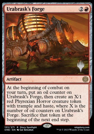 Urabrask's Forge (Promo Pack) [Phyrexia: All Will Be One Promos] | Yard's Games Ltd