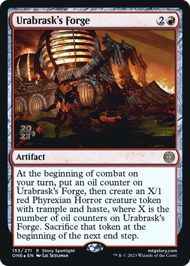 Urabrask's Forge [Phyrexia: All Will Be One Prerelease Promos] | Yard's Games Ltd