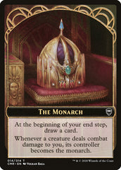 The Monarch // Treasure Double-Sided Token [Commander Legends Tokens] | Yard's Games Ltd