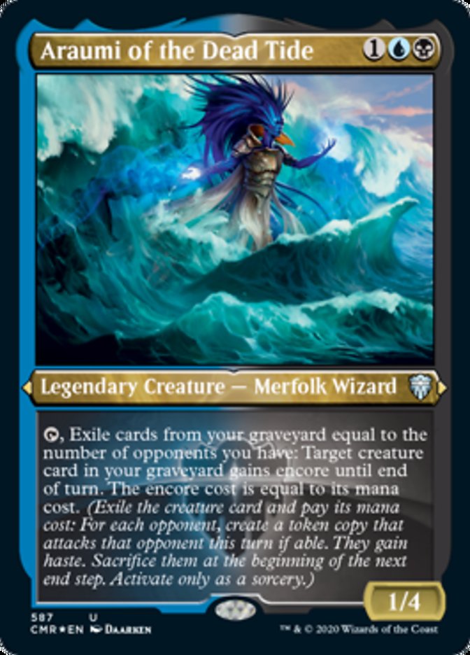 Araumi of the Dead Tide (Etched) [Commander Legends] | Yard's Games Ltd