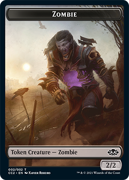 Snake // Zombie Double-Sided Token [Commander Collection: Black Tokens] | Yard's Games Ltd