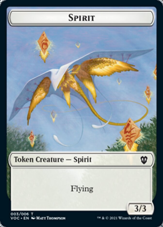 Spirit (003) // Thopter Double-Sided Token [Innistrad: Crimson Vow Commander Tokens] | Yard's Games Ltd