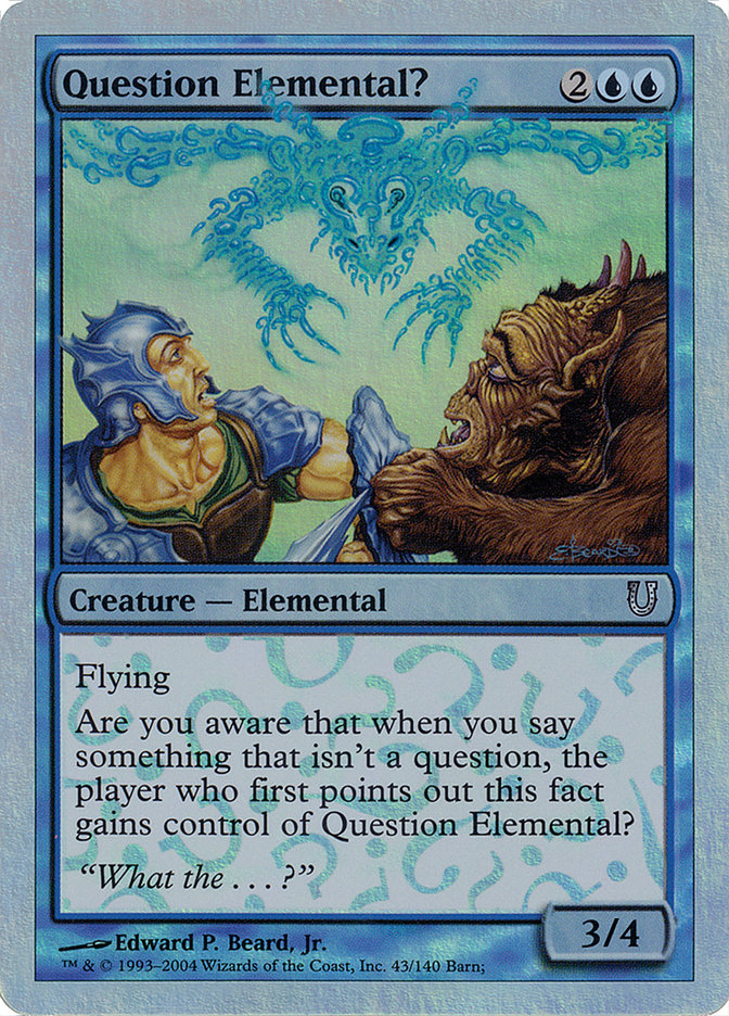 Question Elemental? (Alternate Foil) [Unhinged] | Yard's Games Ltd