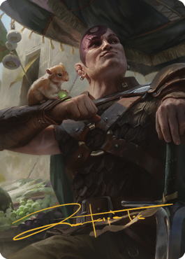 Minsc & Boo, Timeless Heroes Art Card (38) (Gold-Stamped Signature) [Commander Legends: Battle for Baldur's Gate Art Series] | Yard's Games Ltd