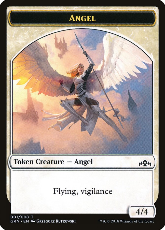 Angel Token [Guilds of Ravnica Tokens] | Yard's Games Ltd