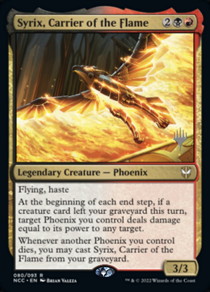 Syrix, Carrier of the Flame (Promo Pack) [Streets of New Capenna Commander Promos] | Yard's Games Ltd