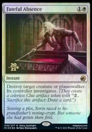 Fateful Absence [Innistrad: Midnight Hunt Prerelease Promos] | Yard's Games Ltd