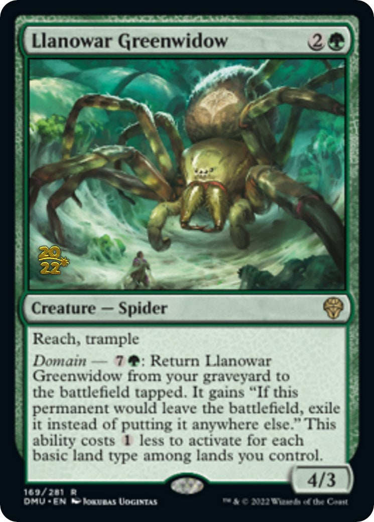 Llanowar Greenwidow [Dominaria United Prerelease Promos] | Yard's Games Ltd