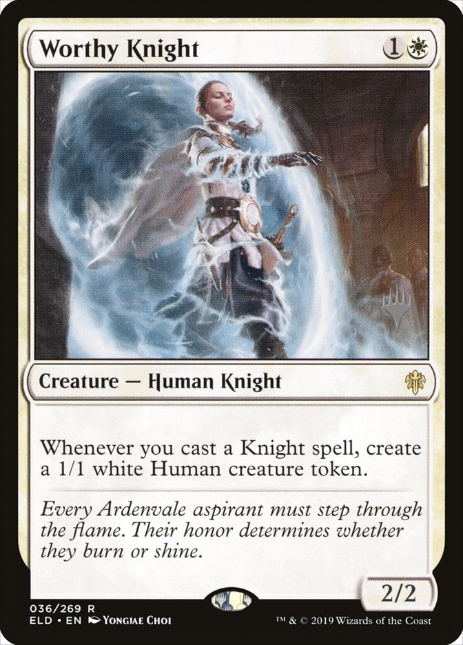 Worthy Knight (Promo Pack) [Throne of Eldraine Promos] | Yard's Games Ltd