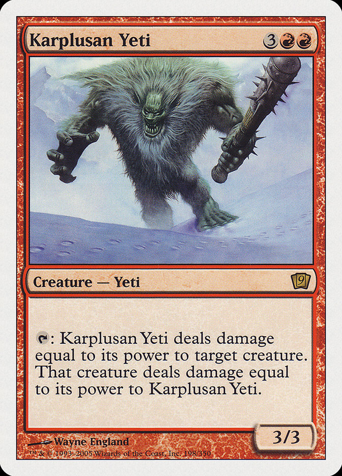 Karplusan Yeti [Ninth Edition] | Yard's Games Ltd