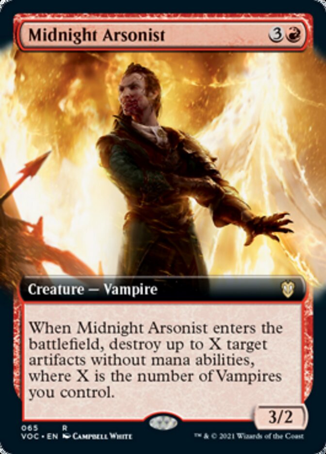 Midnight Arsonist (Extended Art) [Innistrad: Crimson Vow Commander] | Yard's Games Ltd