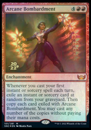 Arcane Bombardment [Streets of New Capenna Prerelease Promos] | Yard's Games Ltd