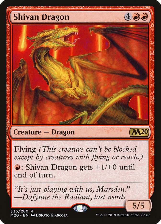 Shivan Dragon [Core Set 2020] | Yard's Games Ltd