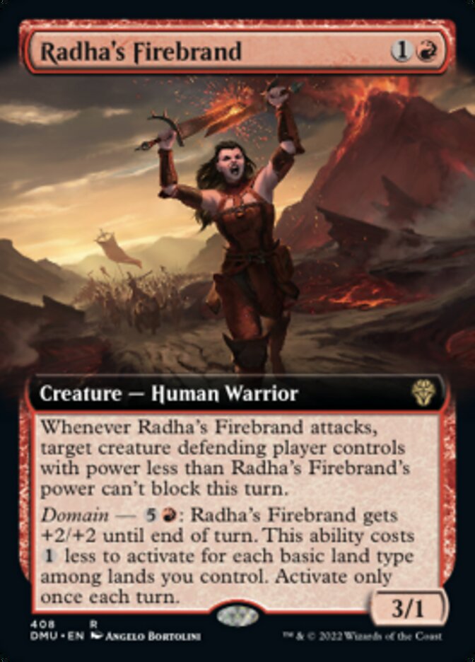 Radha's Firebrand (Extended Art) [Dominaria United] | Yard's Games Ltd