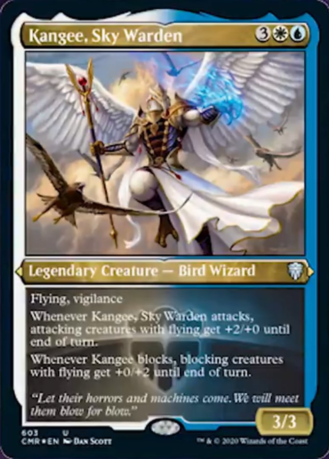 Kangee, Sky Warden (Etched) [Commander Legends] | Yard's Games Ltd