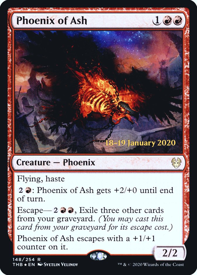 Phoenix of Ash [Theros Beyond Death Prerelease Promos] | Yard's Games Ltd