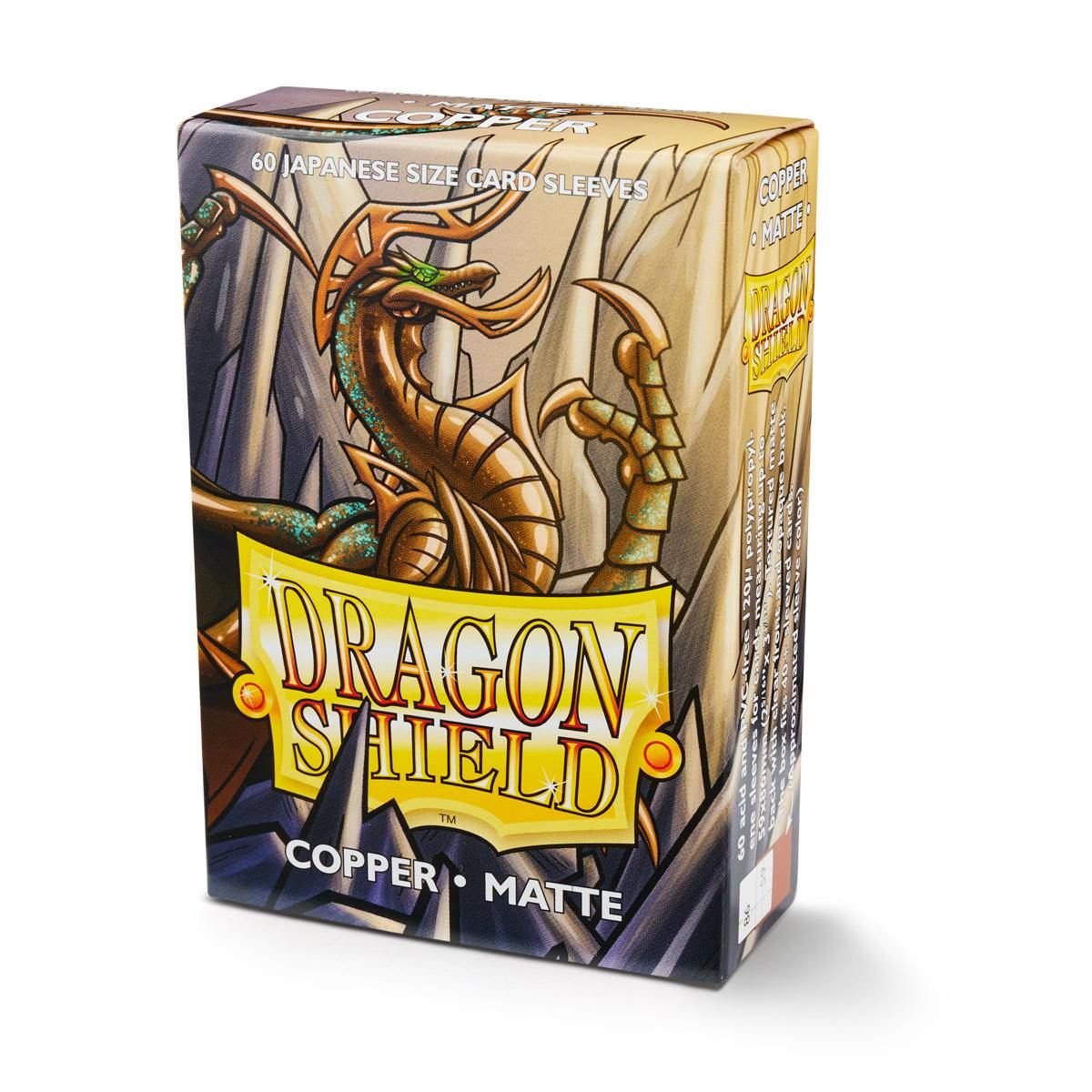 Dragon Shield: Japanese Size 60ct Sleeves - Copper (Matte) | Yard's Games Ltd