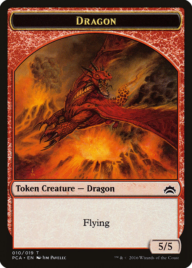 Dragon // Saproling Double-Sided Token [Planechase Anthology Tokens] | Yard's Games Ltd