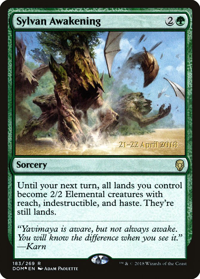 Sylvan Awakening [Dominaria Prerelease Promos] | Yard's Games Ltd