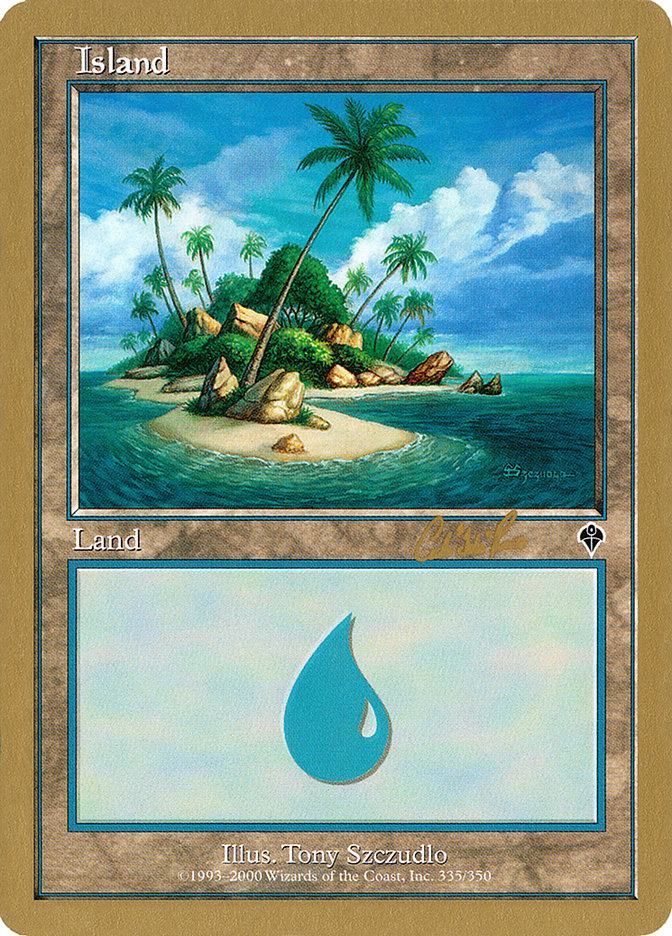 Island (cr335a) (Carlos Romao) [World Championship Decks 2002] | Yard's Games Ltd