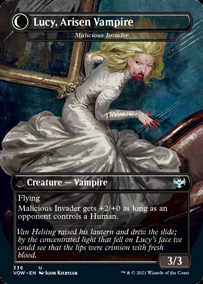 Innocent Traveler // Malicious Invader - Lucy Westenra // Lucy, Arisen Vampire [Innistrad: Crimson Vow] | Yard's Games Ltd