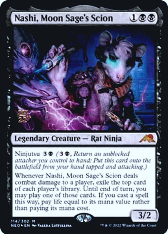 Nashi, Moon Sage's Scion [Kamigawa: Neon Dynasty Prerelease Promos] | Yard's Games Ltd