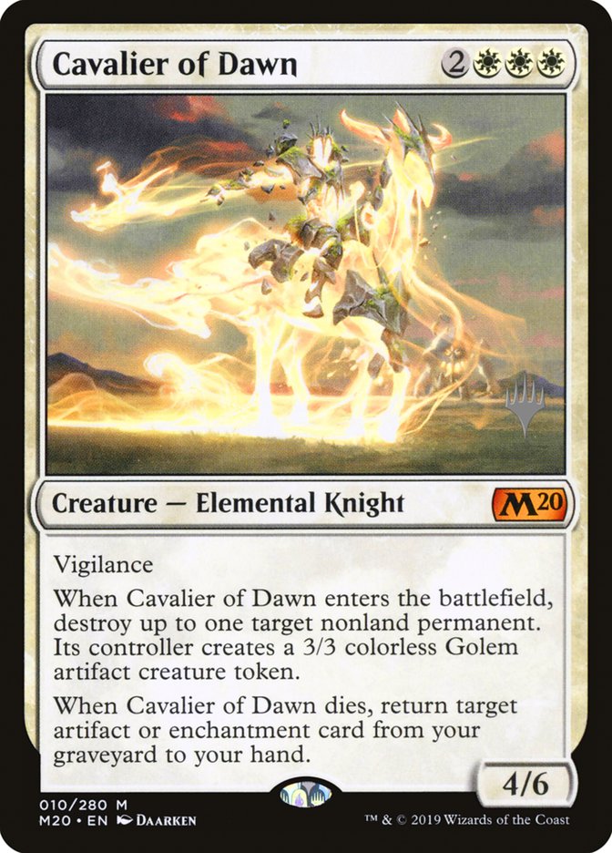 Cavalier of Dawn (Promo Pack) [Core Set 2020 Promos] | Yard's Games Ltd