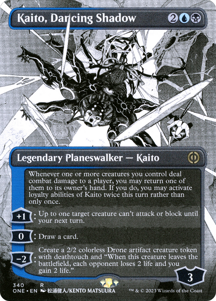 Kaito, Dancing Shadow (Borderless Manga) [Phyrexia: All Will Be One] | Yard's Games Ltd