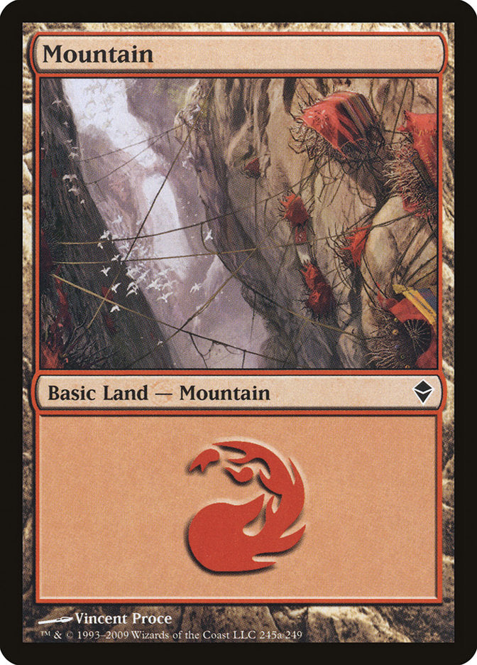 Mountain (245a) [Zendikar] | Yard's Games Ltd