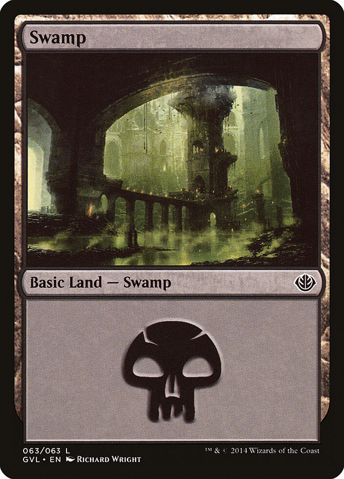 Swamp (63) (Garruk vs. Liliana) [Duel Decks Anthology] | Yard's Games Ltd